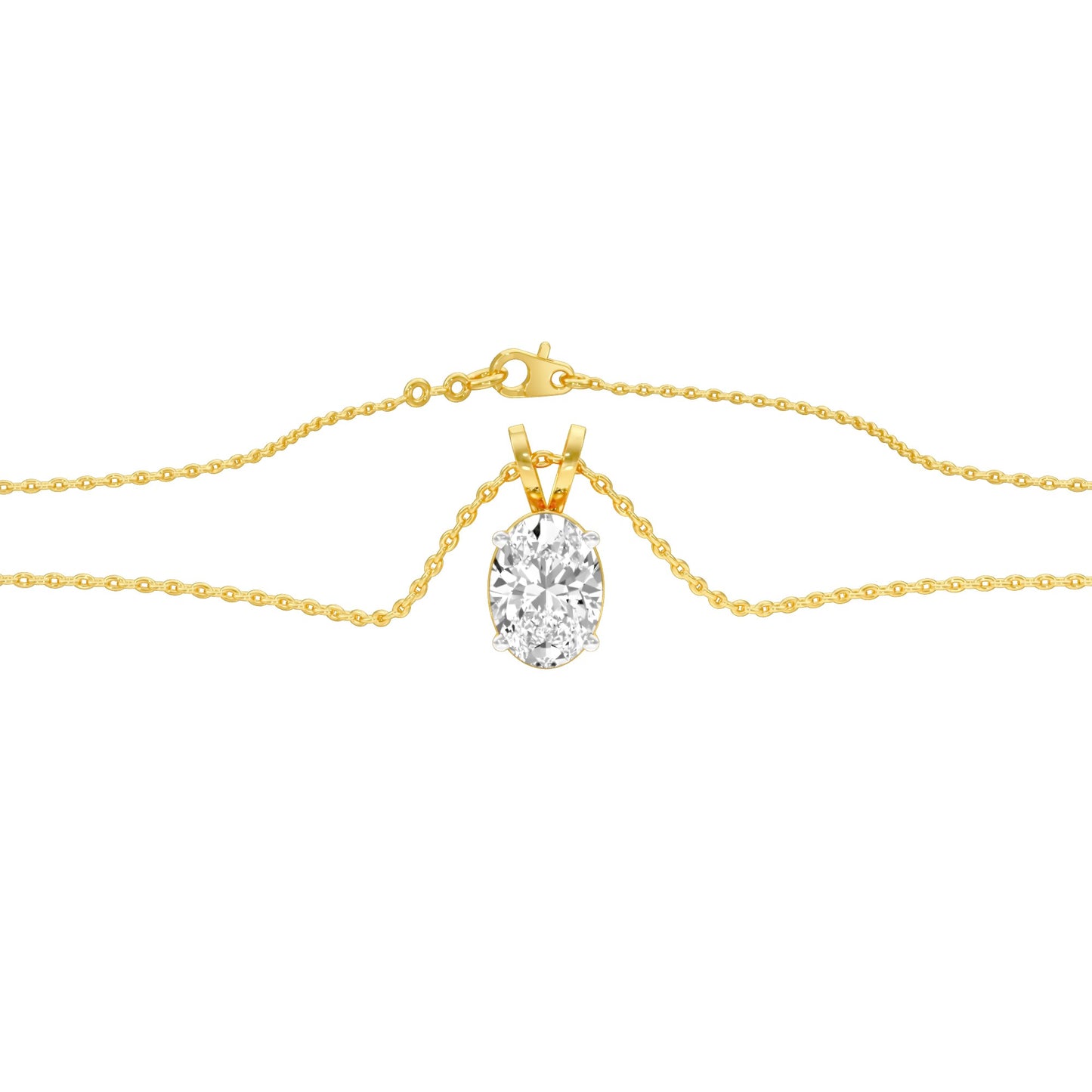 Flare Drop Diamond Pendant 18 KT / Yellow Gold