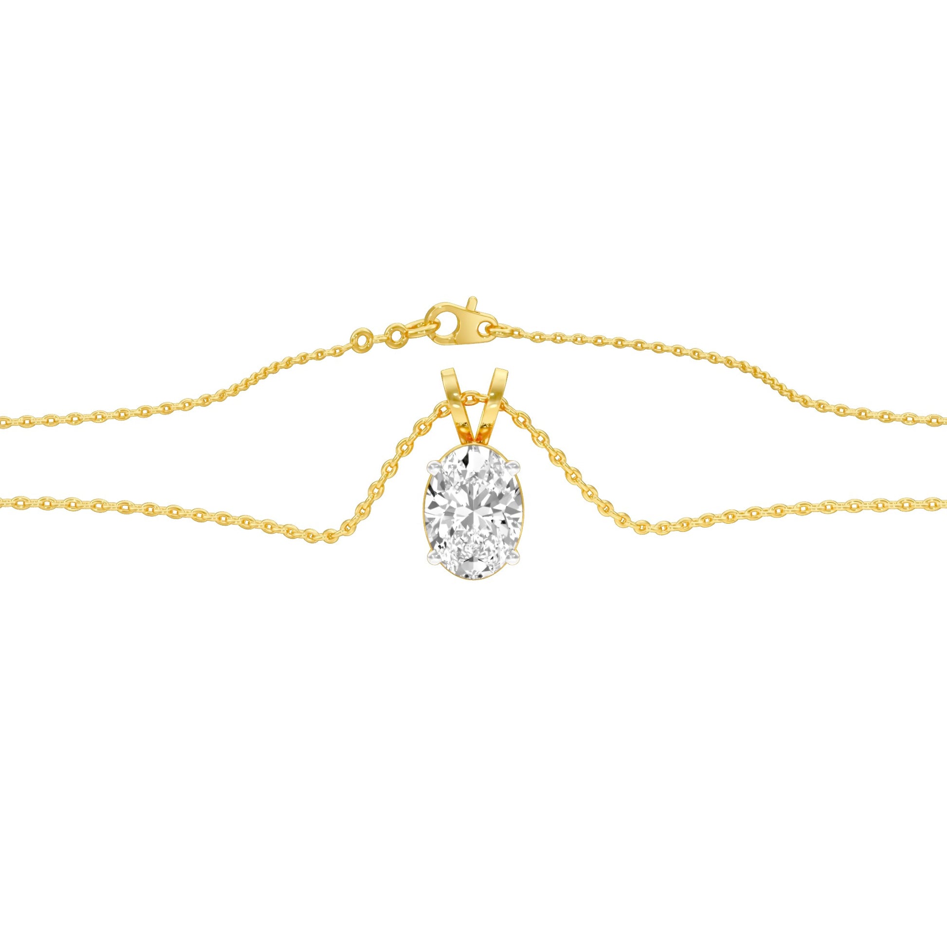 Flare Drop Diamond Pendant 18 KT / Yellow Gold
