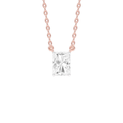 Classic Emerald Diamond Chain Necklace