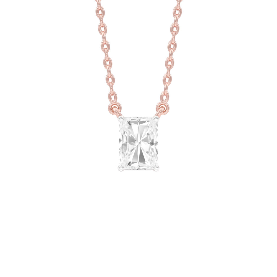 Classic Emerald Diamond Chain Necklace
