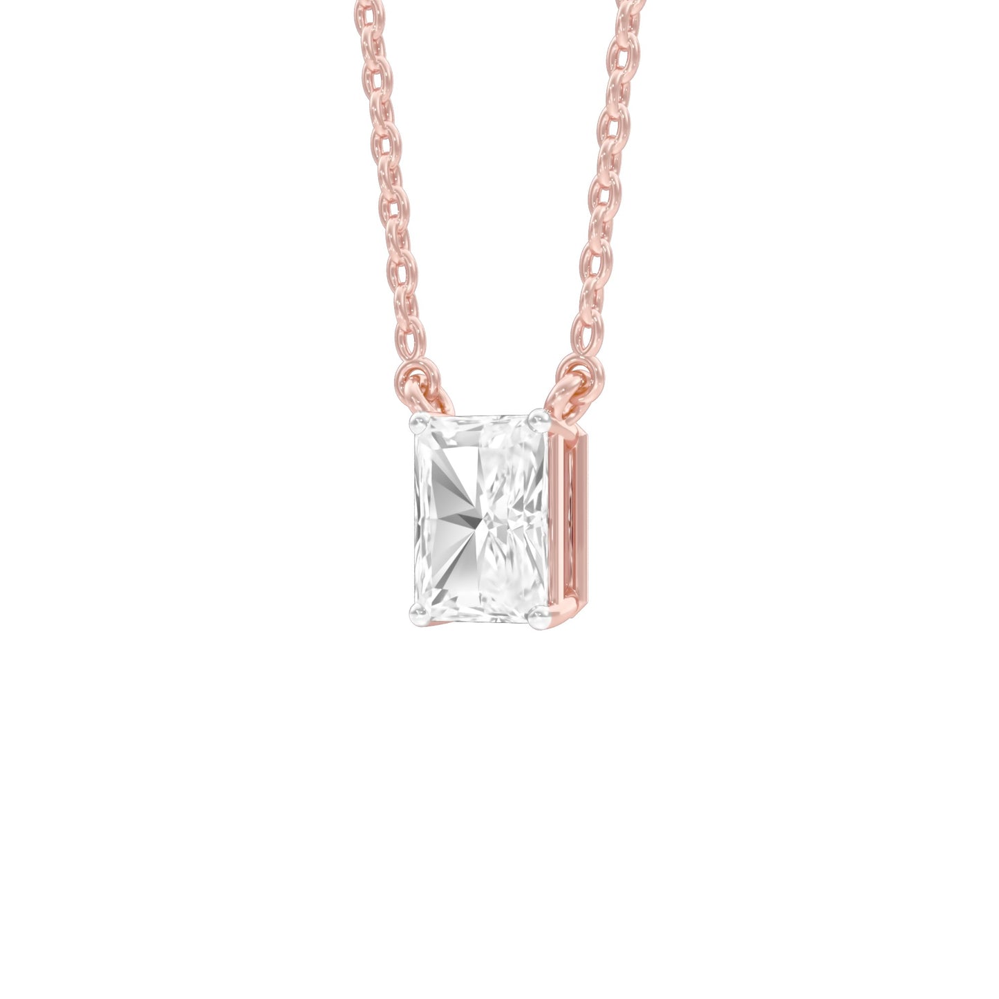 Classic Emerald Diamond Chain Necklace