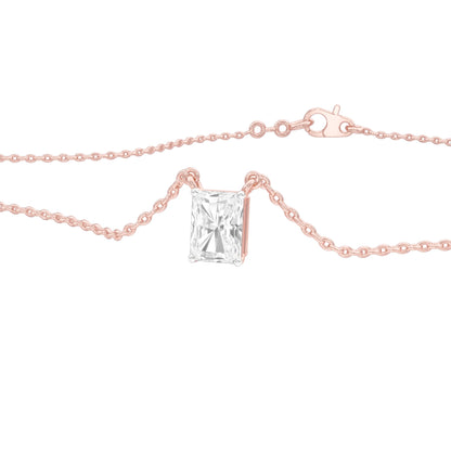 Classic Emerald Diamond Chain Necklace