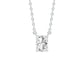 Classic Emerald Diamond Pendant 18 KT / White Gold