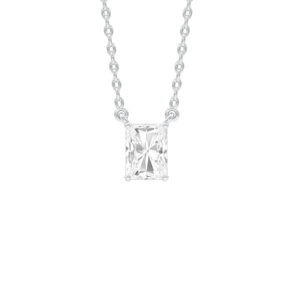 Classic Emerald Diamond Chain Necklace