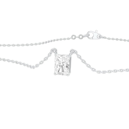 Classic Emerald Diamond Chain Necklace