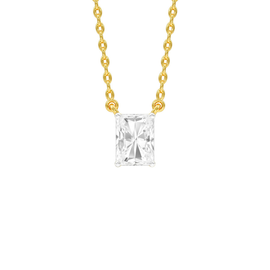 Classic Emerald Diamond Chain Necklace