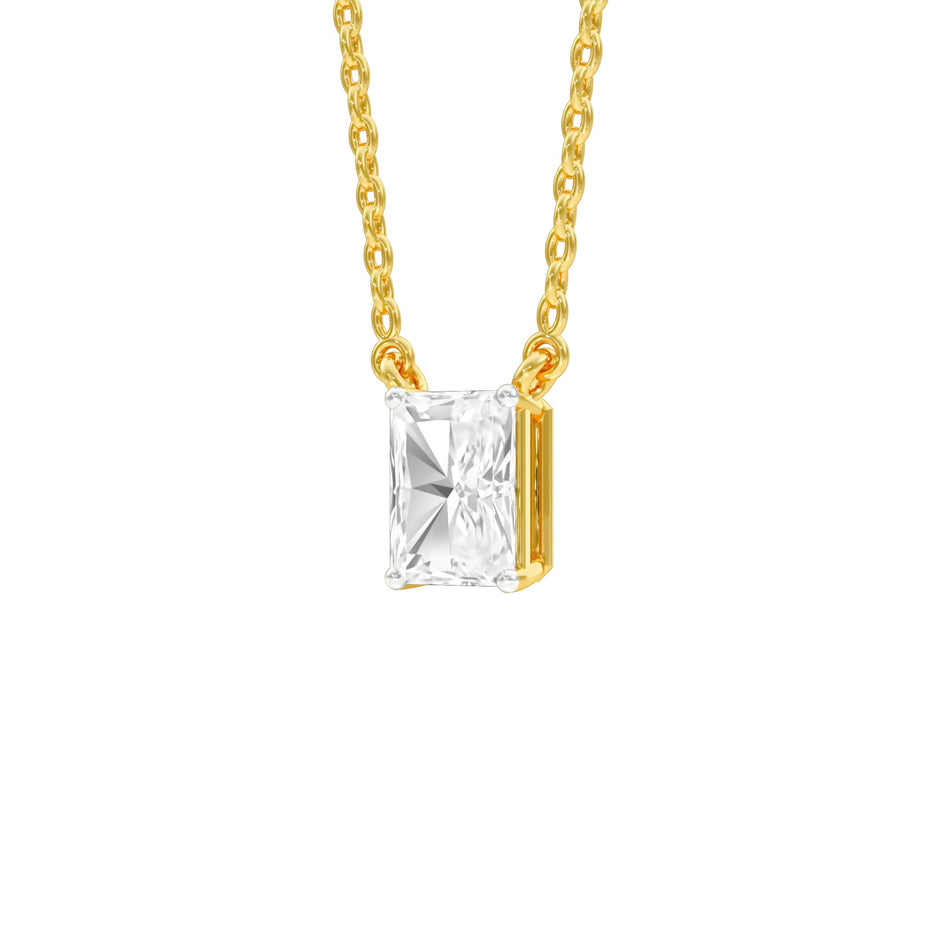 Classic Emerald Diamond Chain Necklace