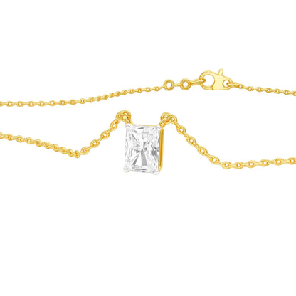 Classic Emerald Diamond Chain Necklace