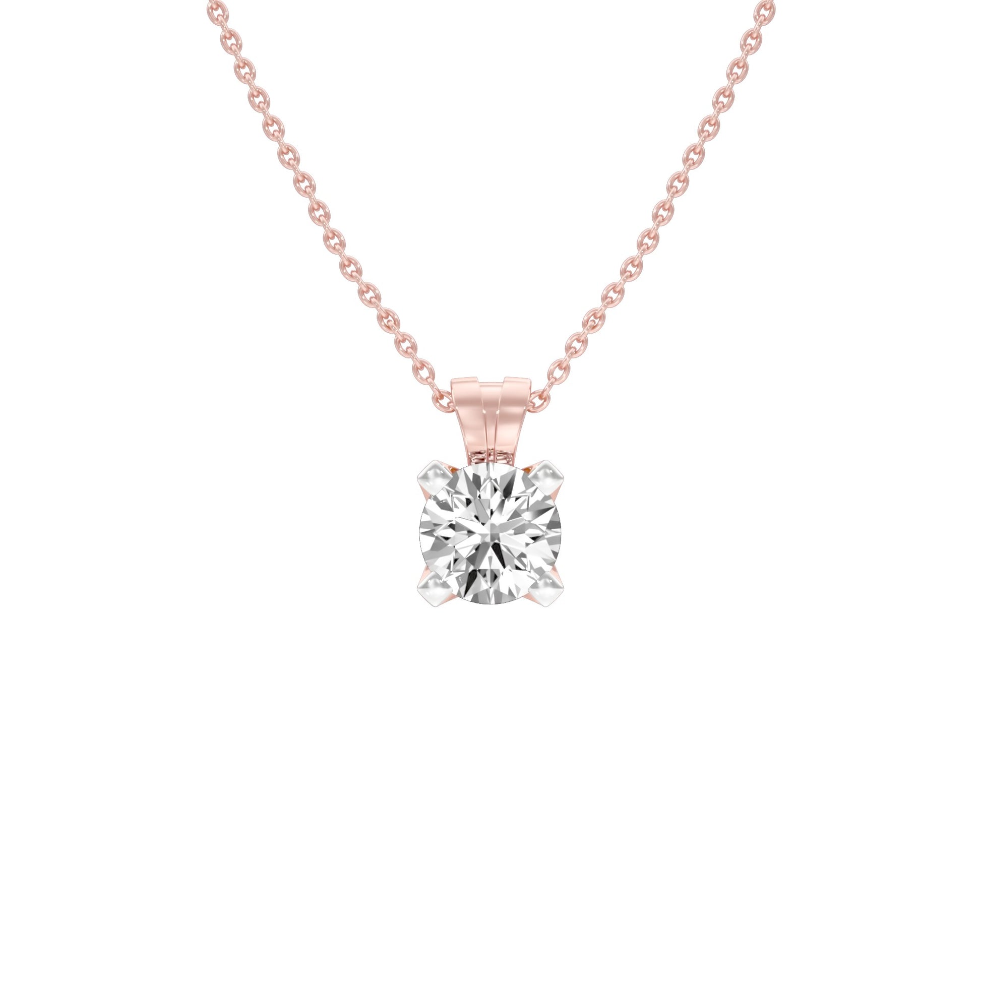 Symmetry Drop Diamond Pendant 18 KT / Rose Gold
