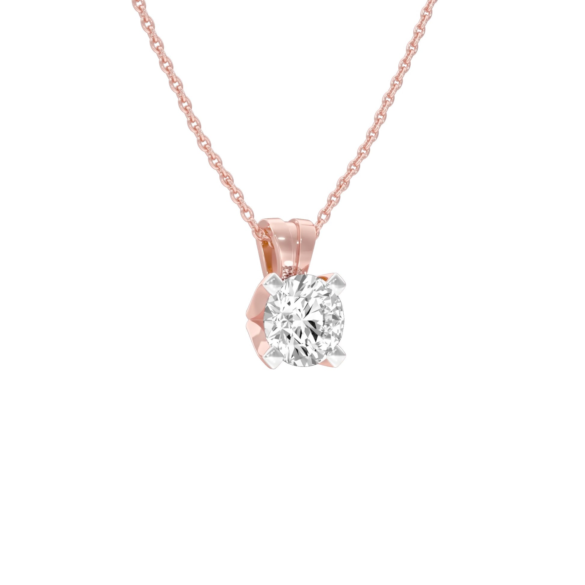 Symmetry Drop Diamond Pendant 18 KT / Rose Gold