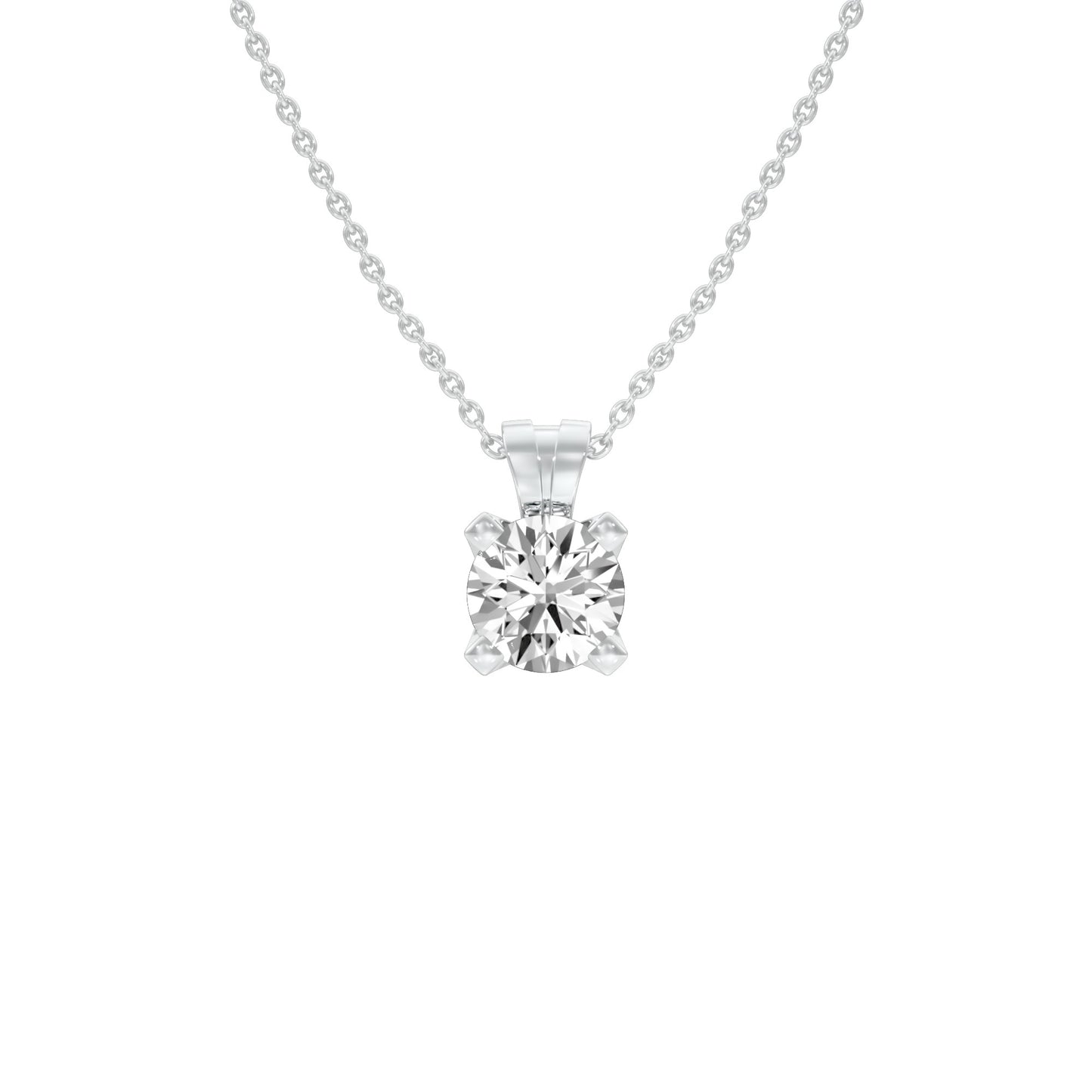 Symmetry Drop Diamond Pendant 18 KT / White Gold
