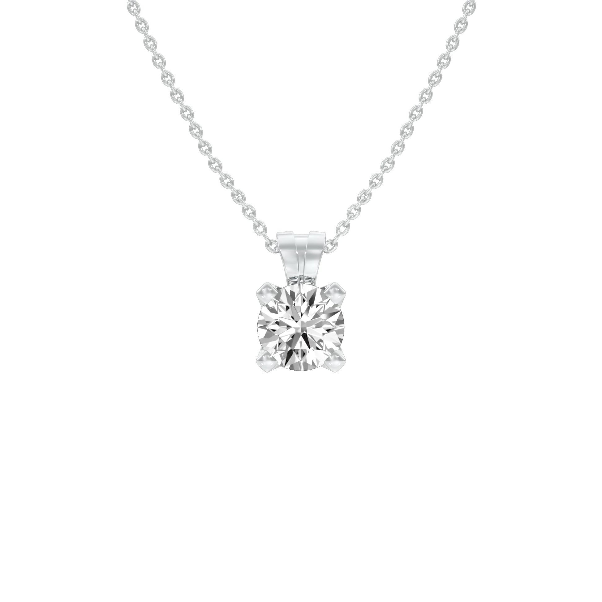 Symmetry Drop Diamond Pendant 18 KT / White Gold