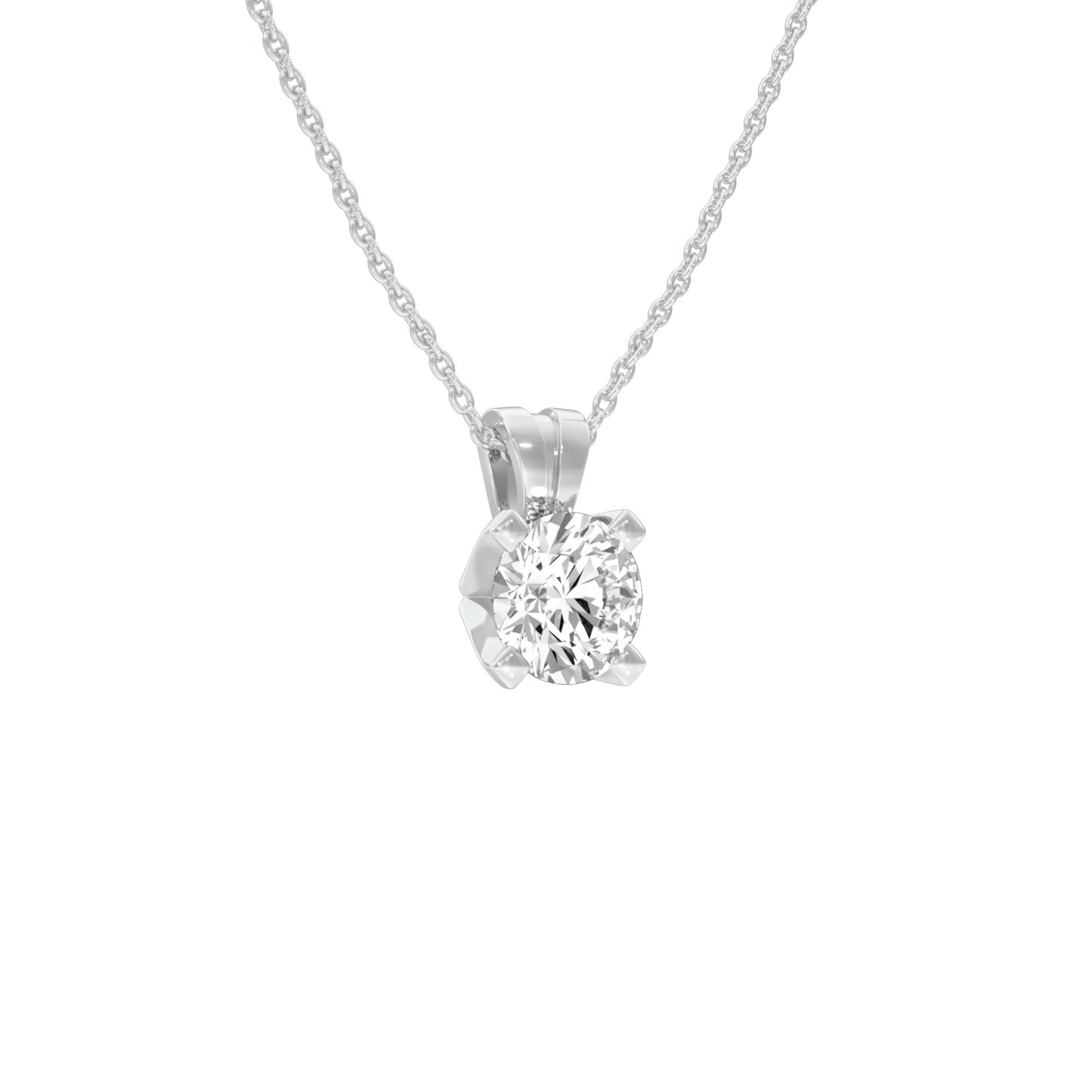Symmetry Drop Diamond Pendant 18 KT / White Gold