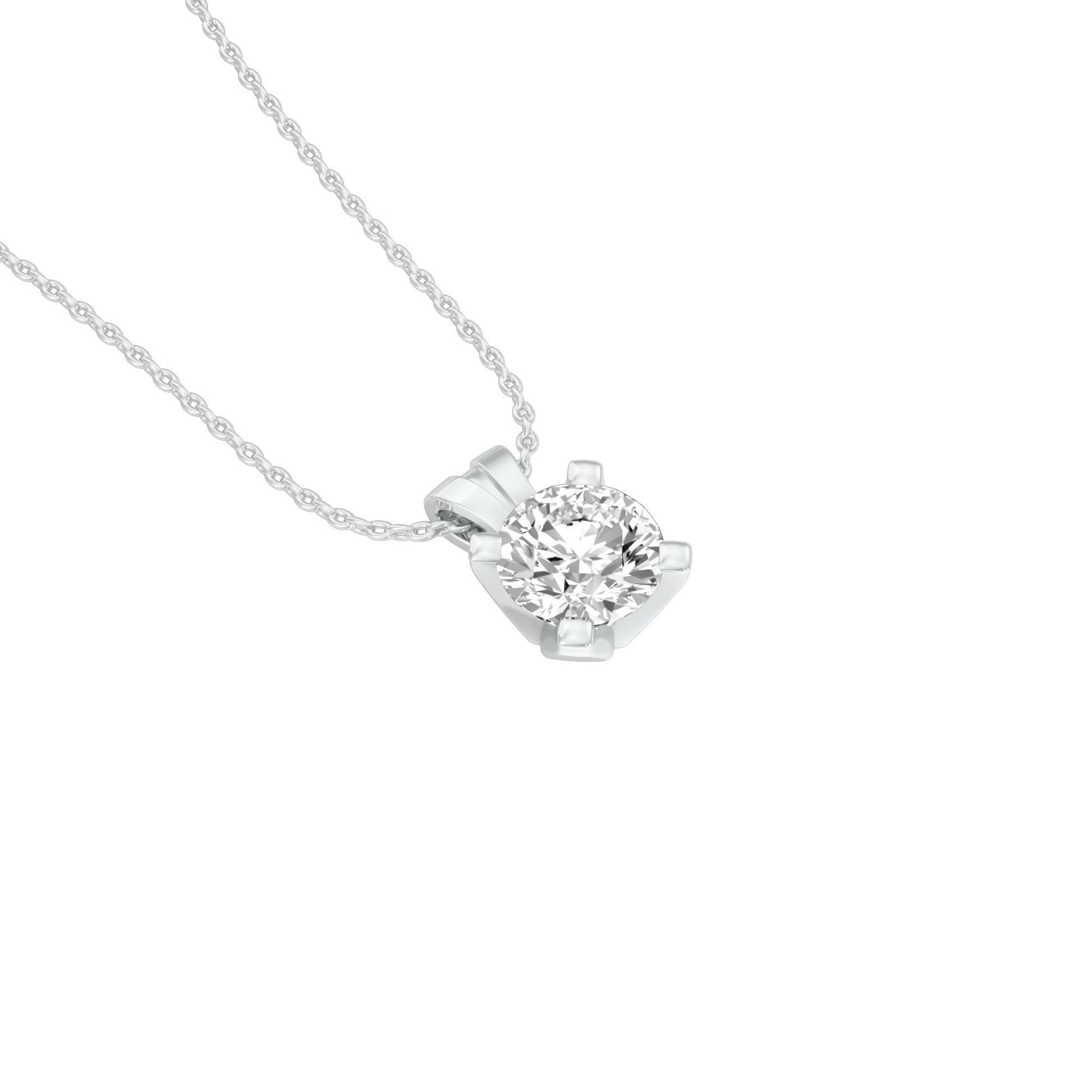 Symmetry Drop Diamond Pendant 18 KT / White Gold