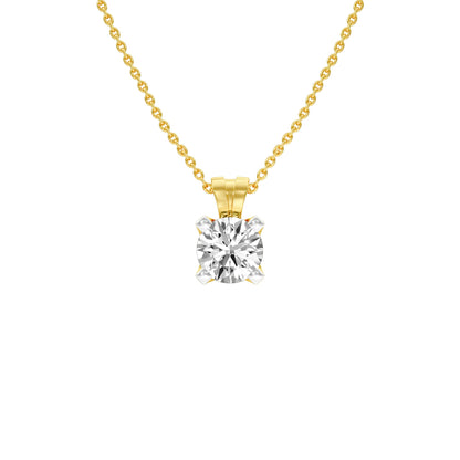 Symmetry Drop Diamond Pendant 18 KT / Yellow Gold