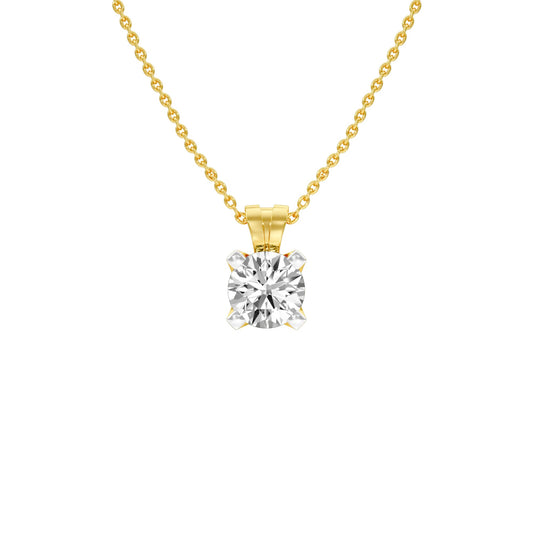 Symmetry Drop Diamond Pendant 18 KT / Yellow Gold