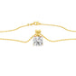 Symmetry Drop Diamond Pendant 18 KT / Yellow Gold