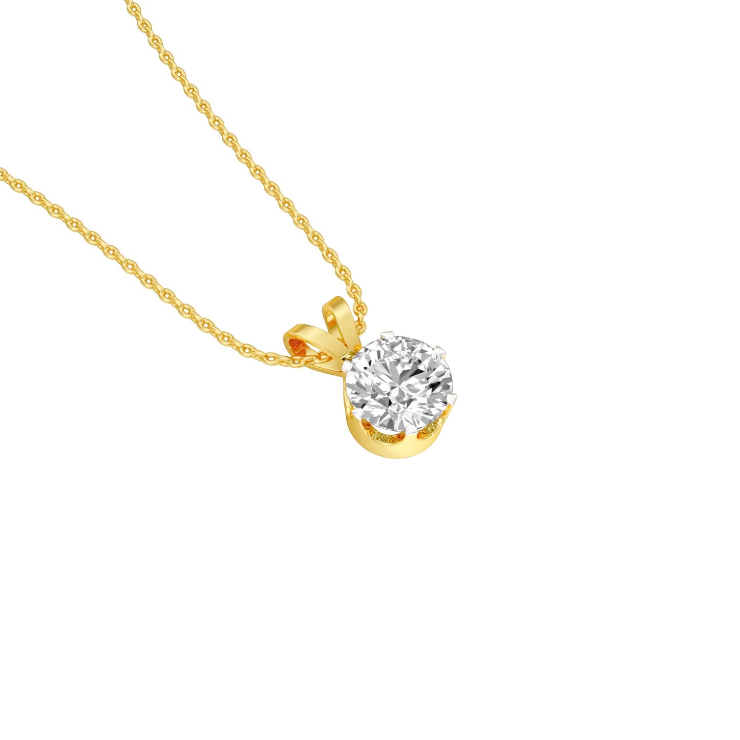 Tiny Blob Diamond Pendant