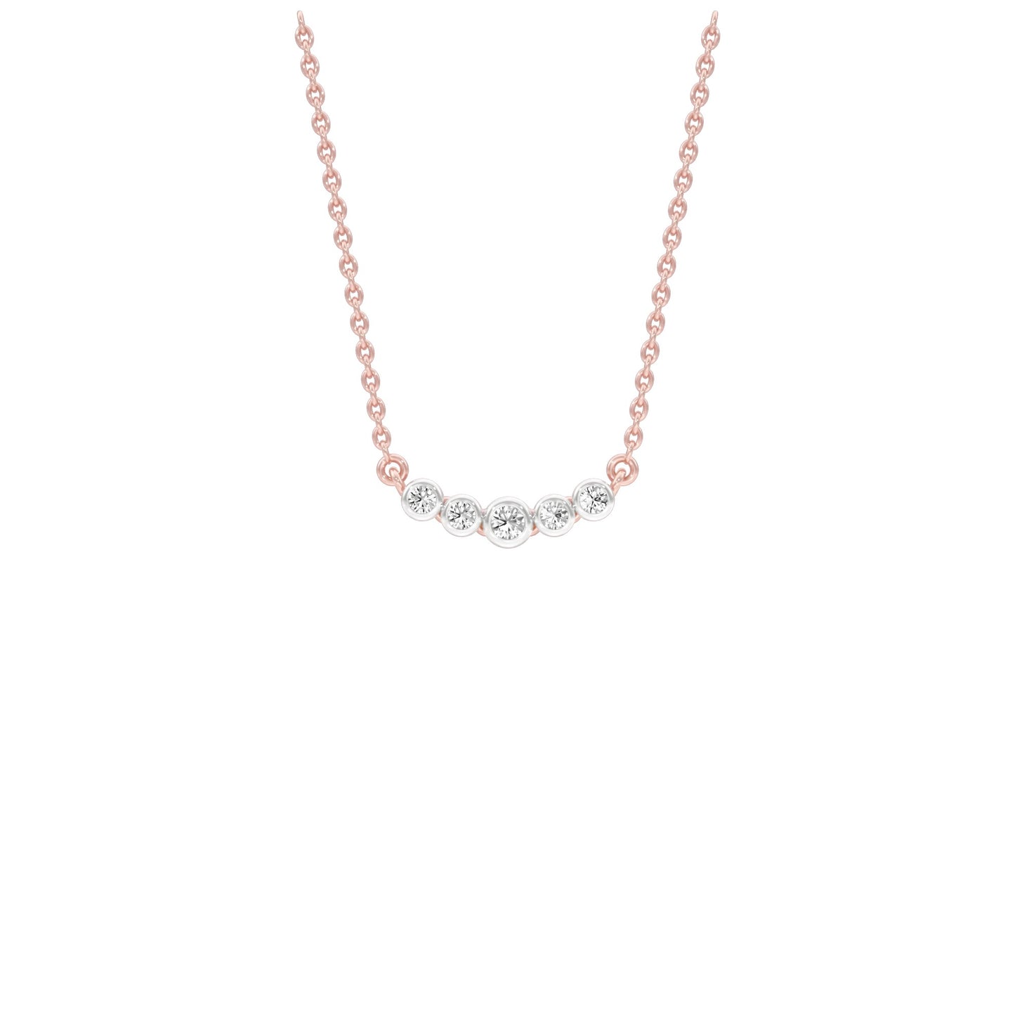 Line Five Diamond Pendant 18 KT / Rose Gold