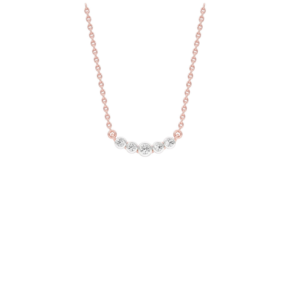 Line Five Diamond Pendant 18 KT / Rose Gold