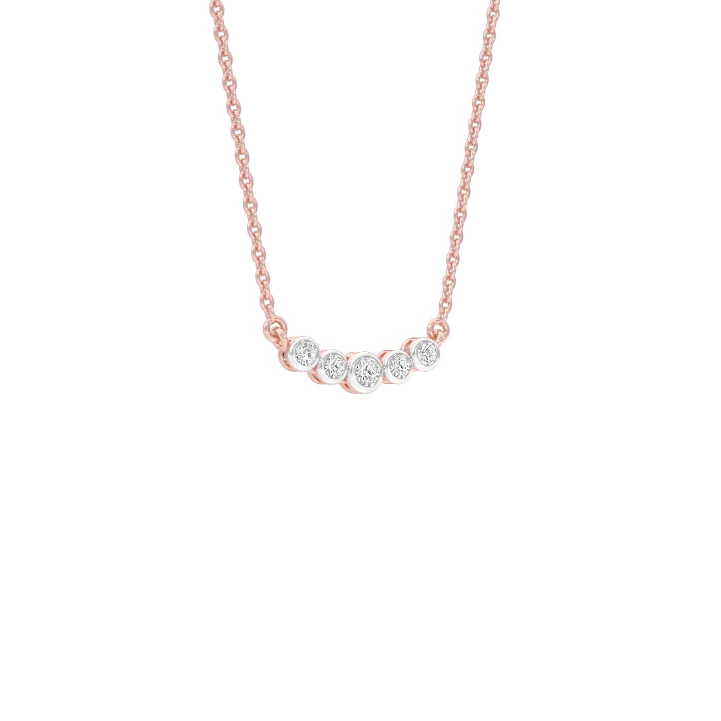Line Five Diamond Pendant 18 KT / Rose Gold