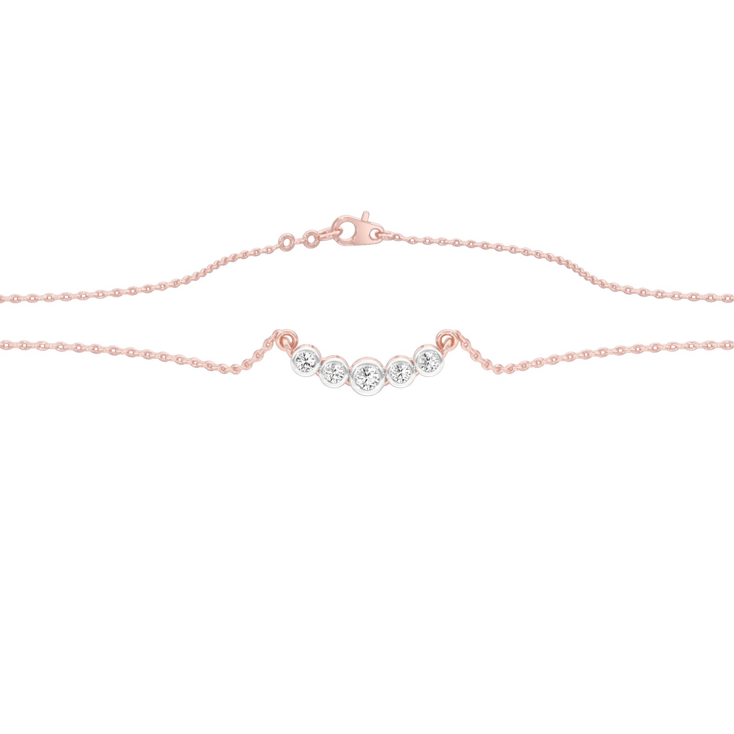 Line Five Diamond Pendant 18 KT / Rose Gold