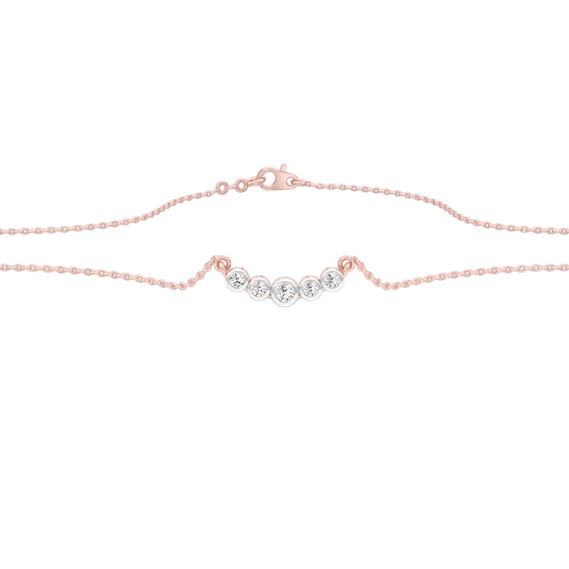 Line Five Diamond Pendant 18 KT / Rose Gold