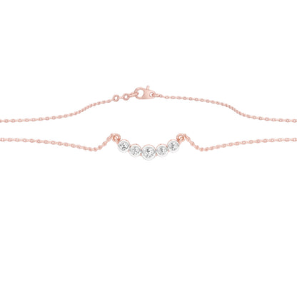 Line Five Diamond Pendant 18 KT / Rose Gold