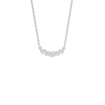 Line Five Diamond Pendant 18 KT / White Gold