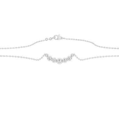 Line Five Diamond Pendant 18 KT / White Gold