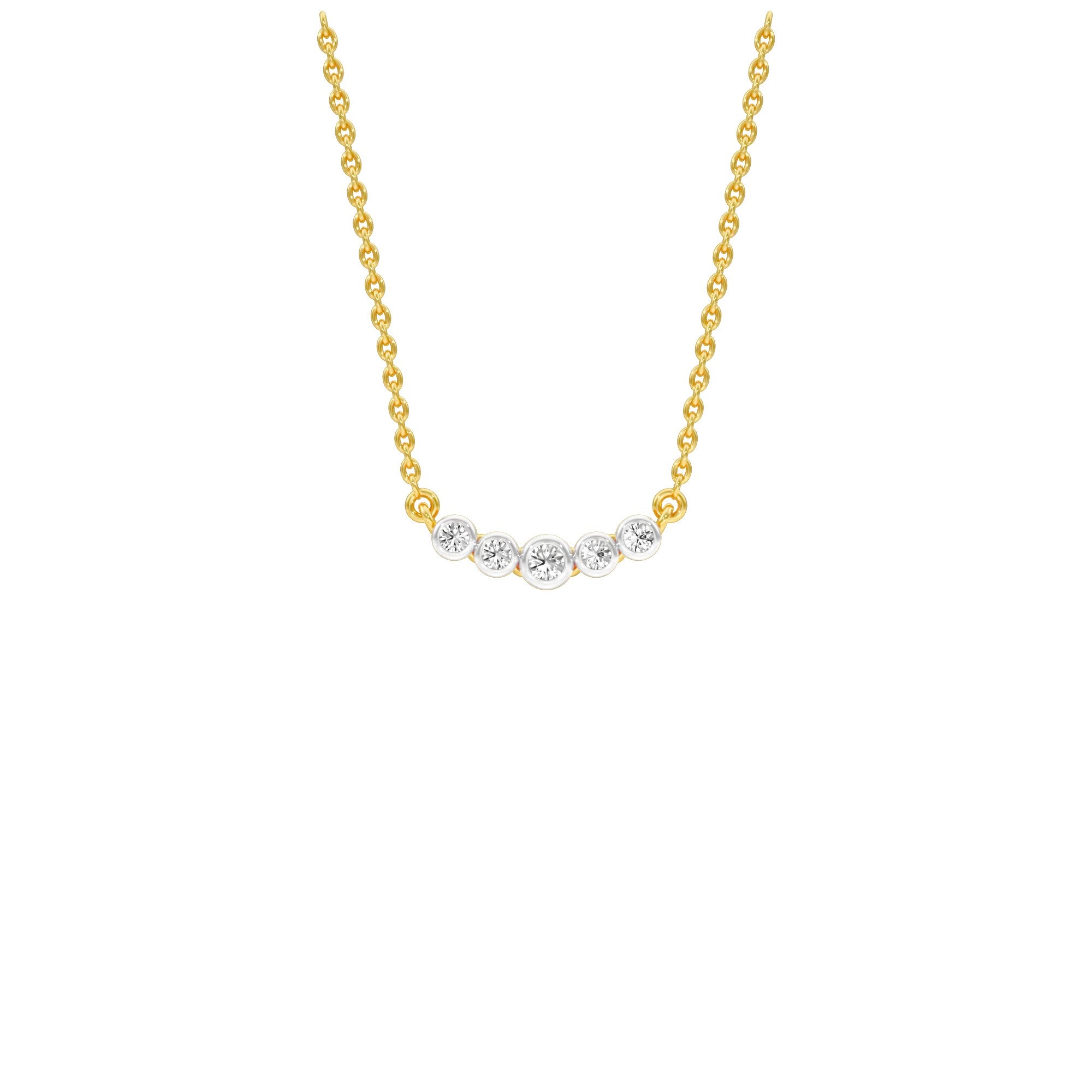 Line Five Diamond Chain Necklace – Limelight Diamonds
