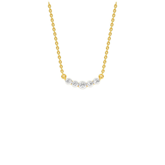 Line Five Diamond Pendant 18 KT / Yellow Gold
