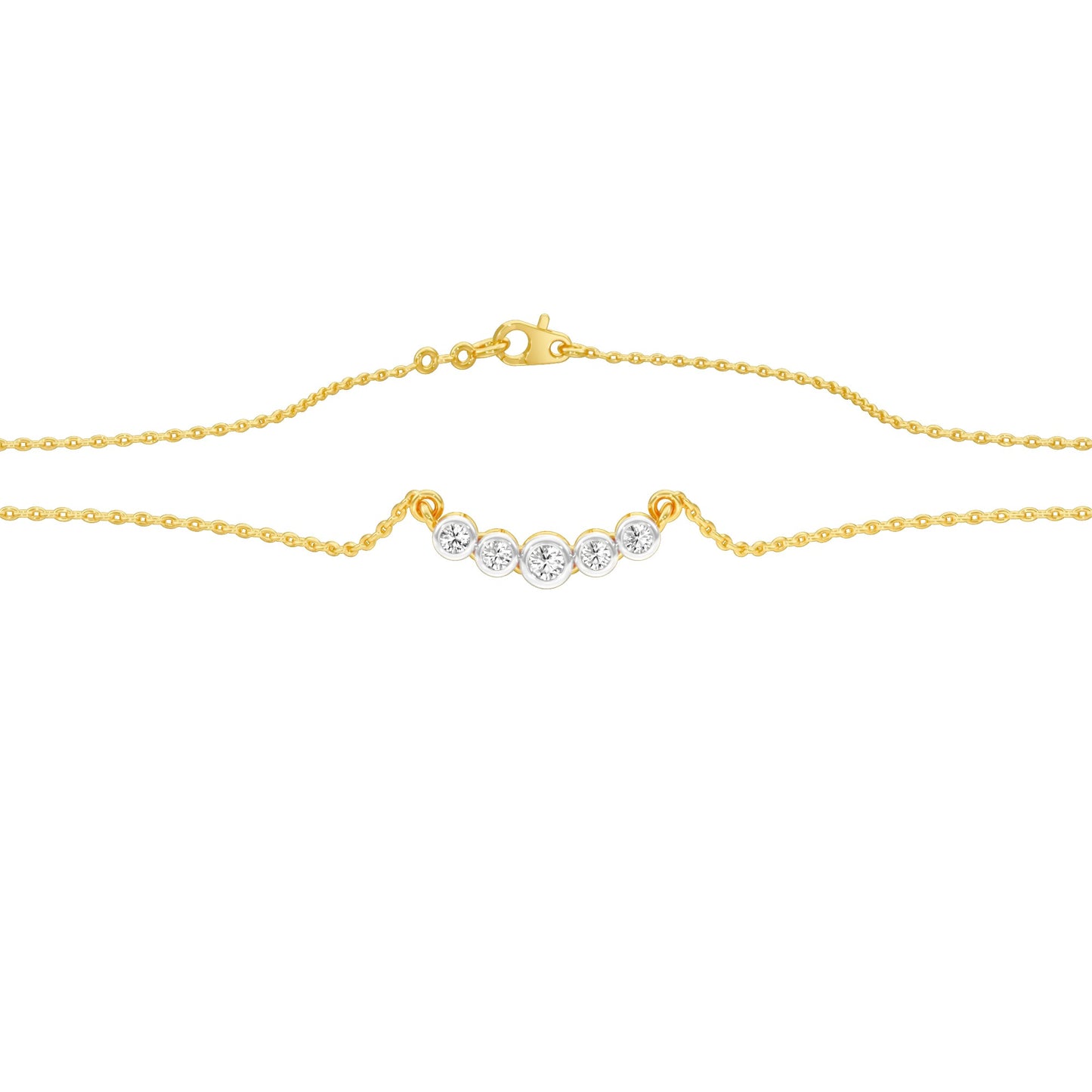 Line Five Diamond Pendant 18 KT / Yellow Gold