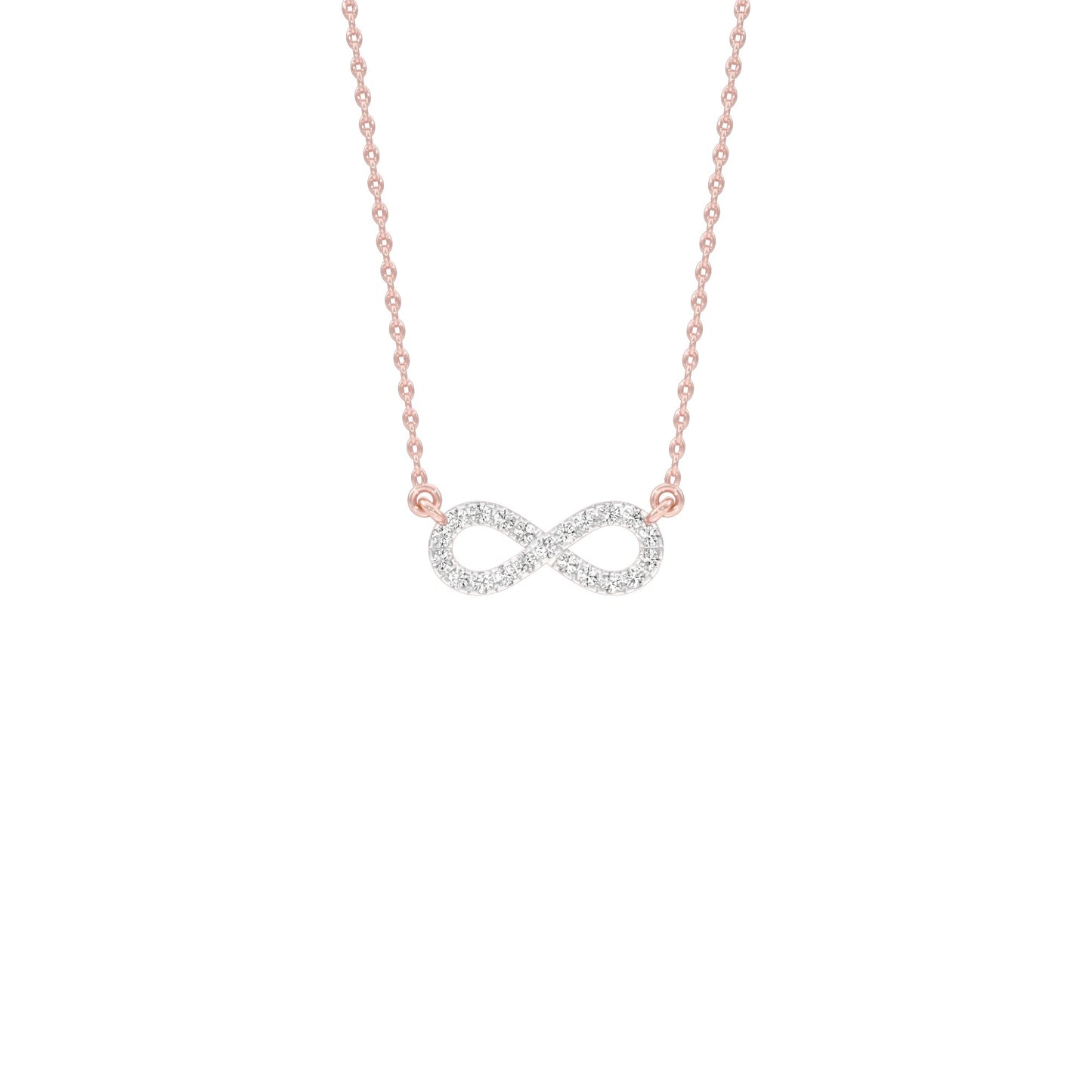 To The Infinite Diamond Pendant 18 KT / Rose Gold