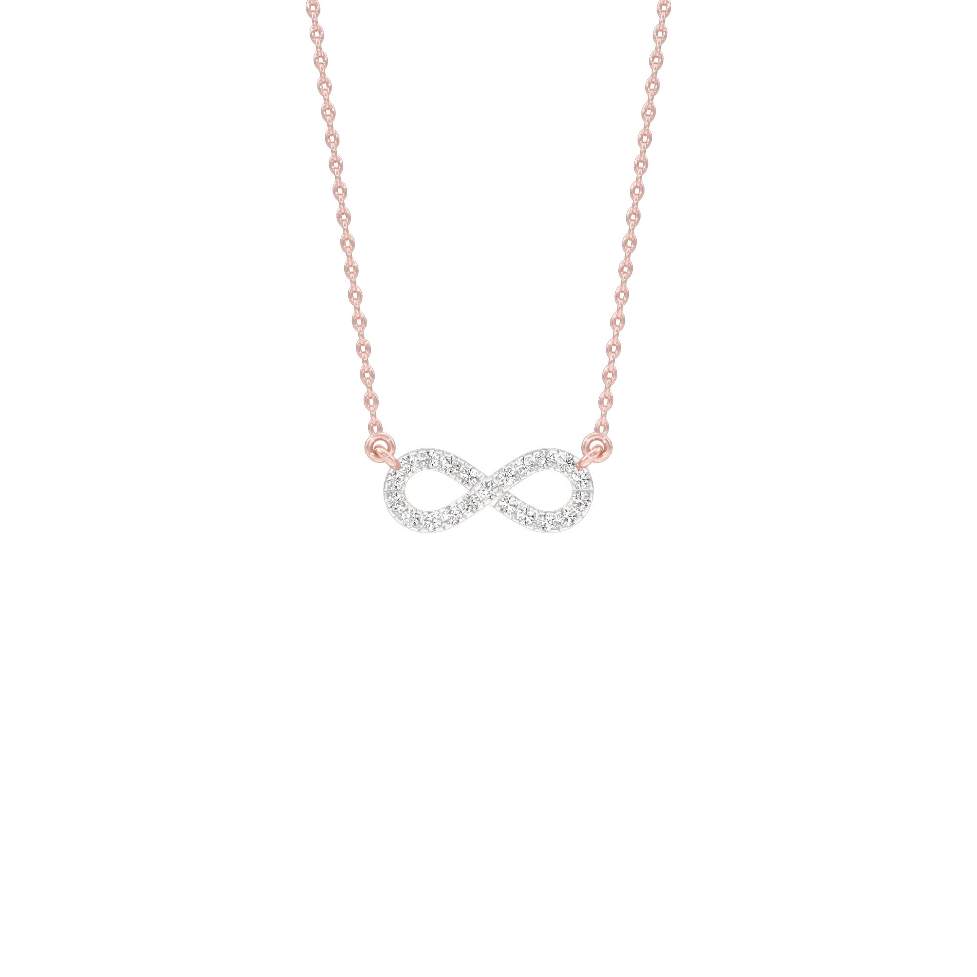 To The Infinite Diamond Pendant 18 KT / Rose Gold
