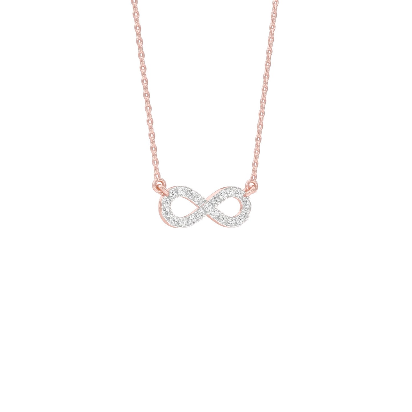 To The Infinite Diamond Pendant 18 KT / Rose Gold
