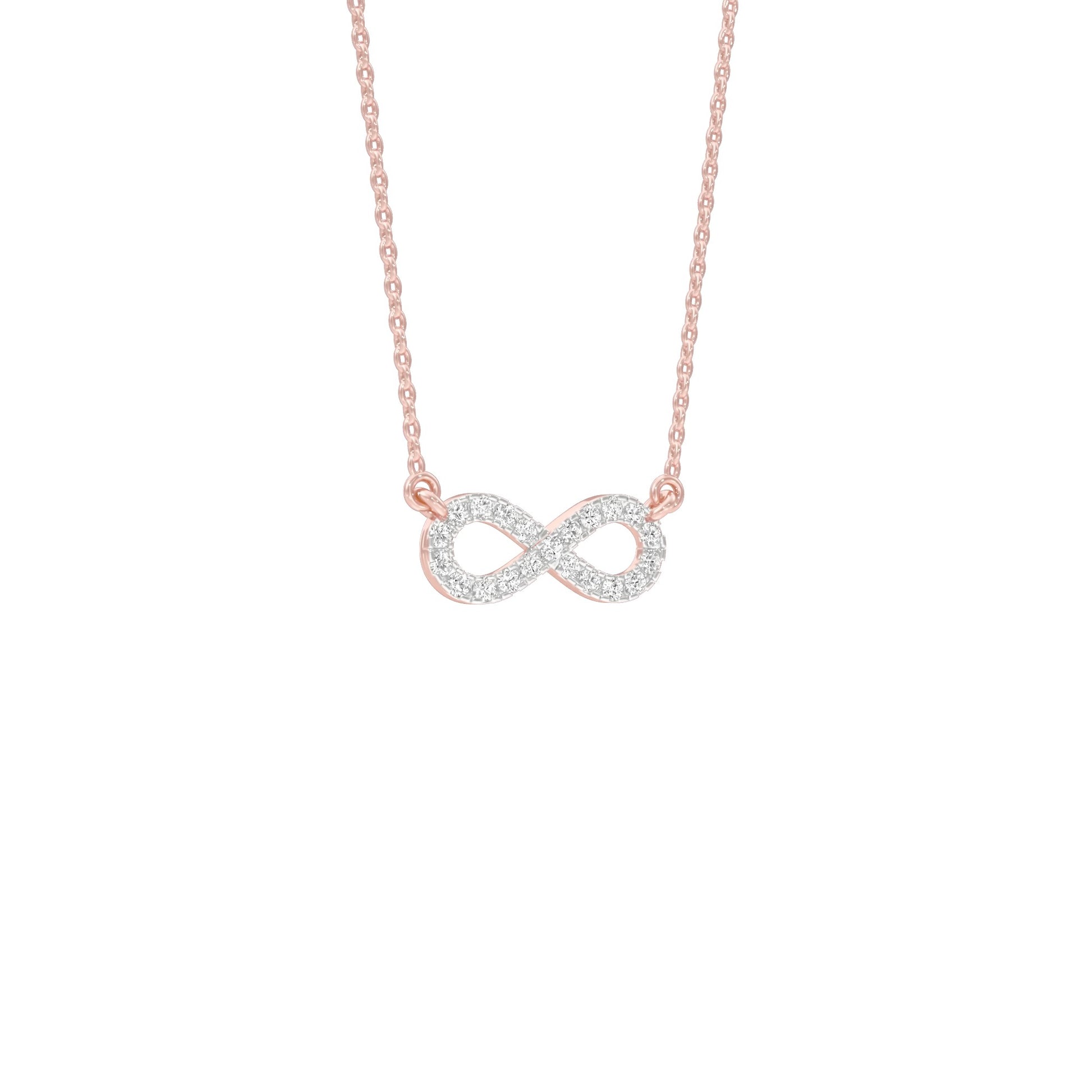 To The Infinite Diamond Pendant 18 KT / Rose Gold