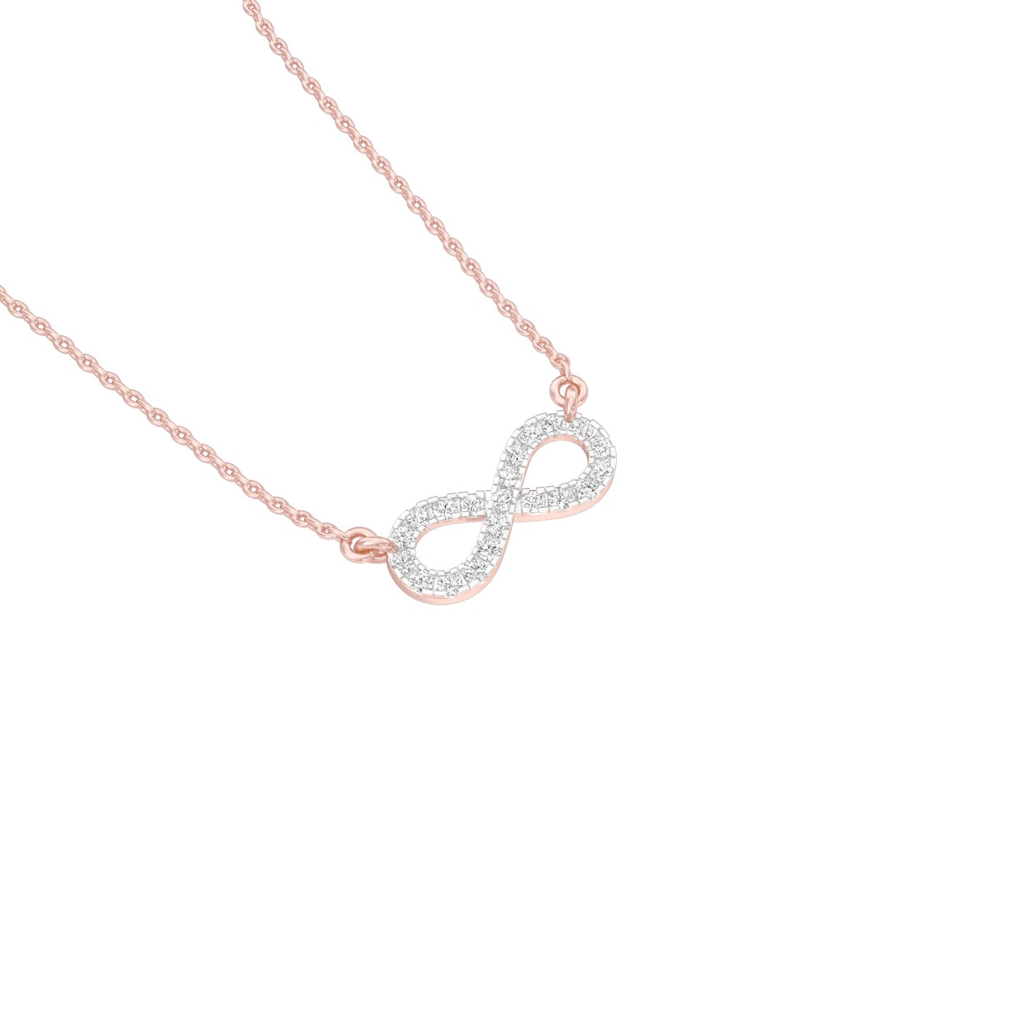To The Infinite Diamond Pendant 18 KT / Rose Gold