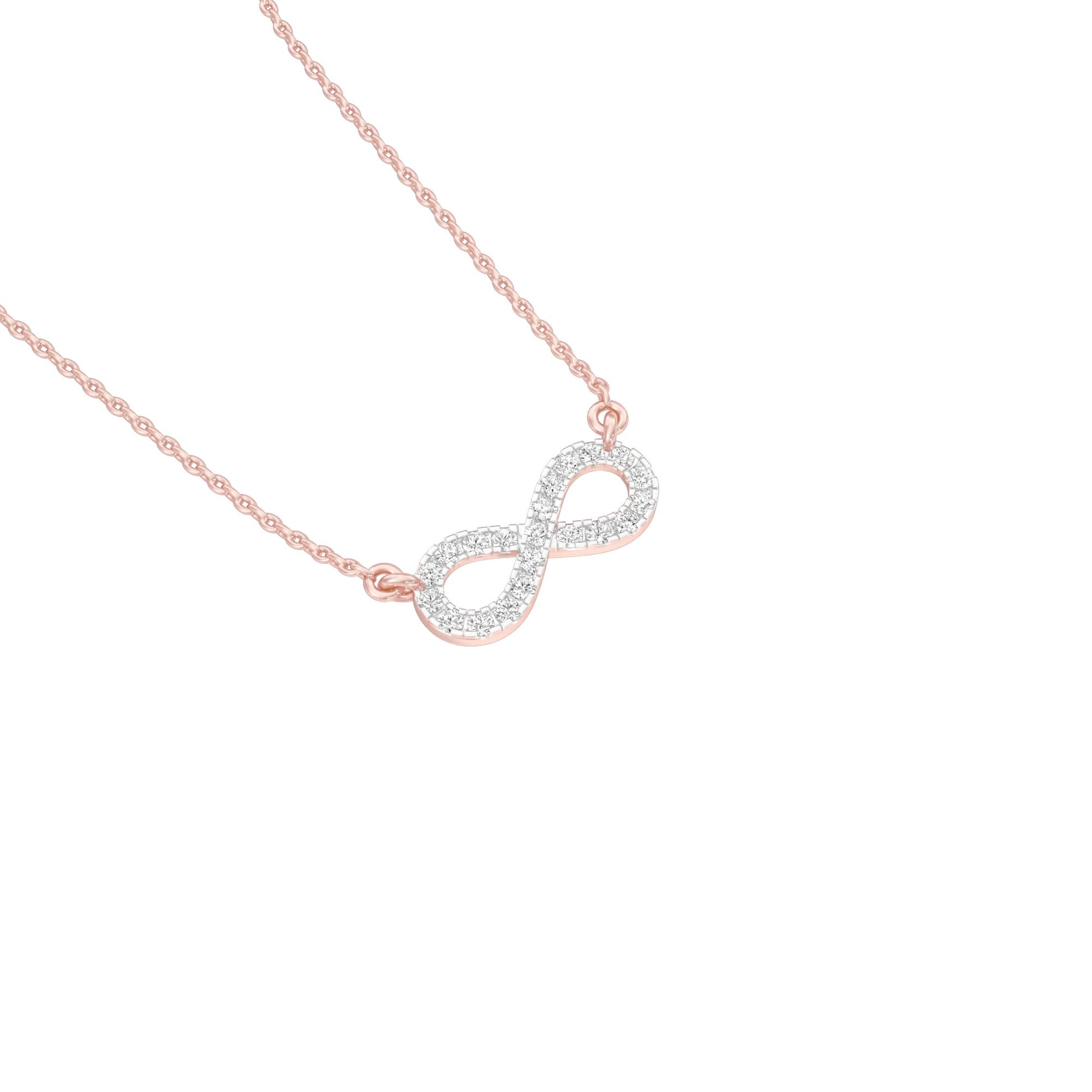 To The Infinite Diamond Pendant 18 KT / Rose Gold