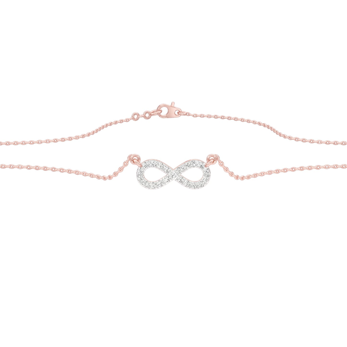 To The Infinite Diamond Pendant 18 KT / Rose Gold