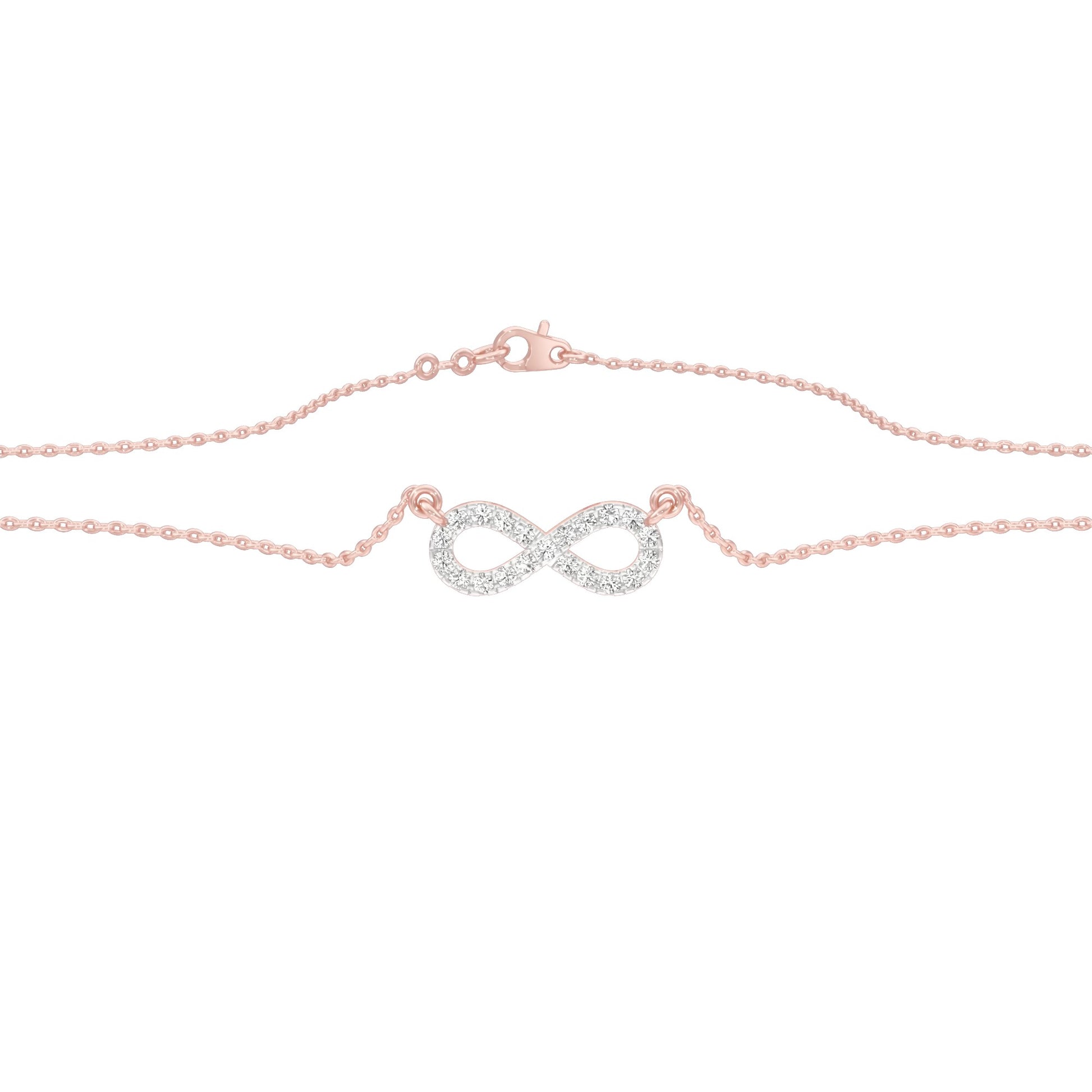 To The Infinite Diamond Pendant 18 KT / Rose Gold