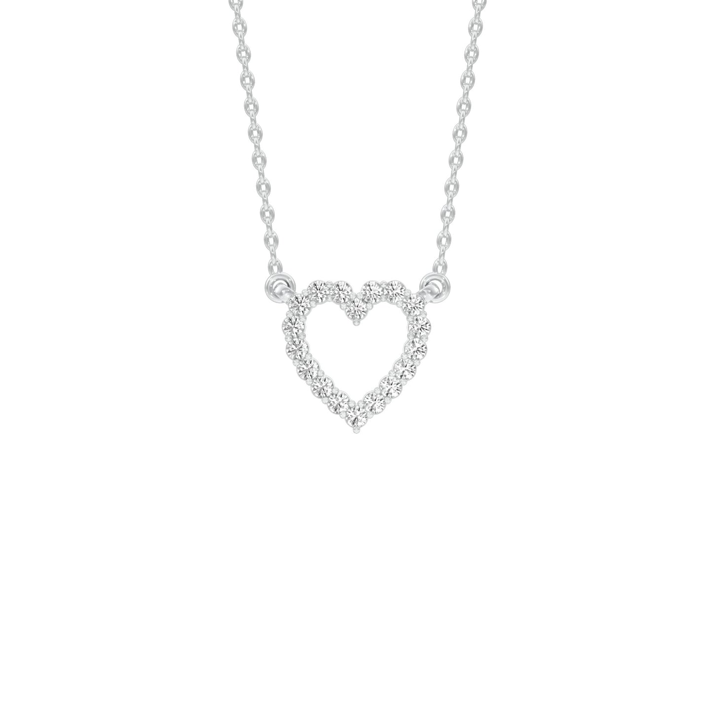 Limelight Heart Diamond Pendant 18 KT / White Gold