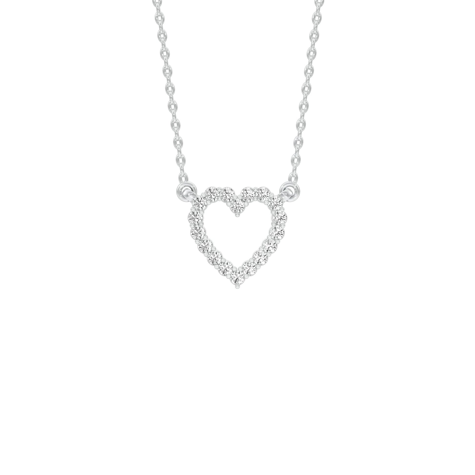 Limelight Heart Diamond Pendant 18 KT / White Gold