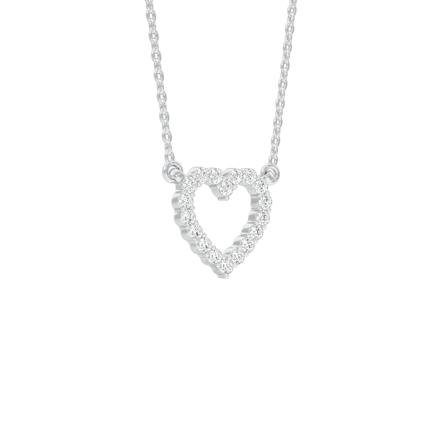 Limelight Heart Diamond Pendant 18 KT / White Gold