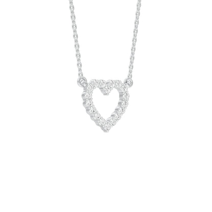 Limelight Heart Diamond Pendant 18 KT / White Gold