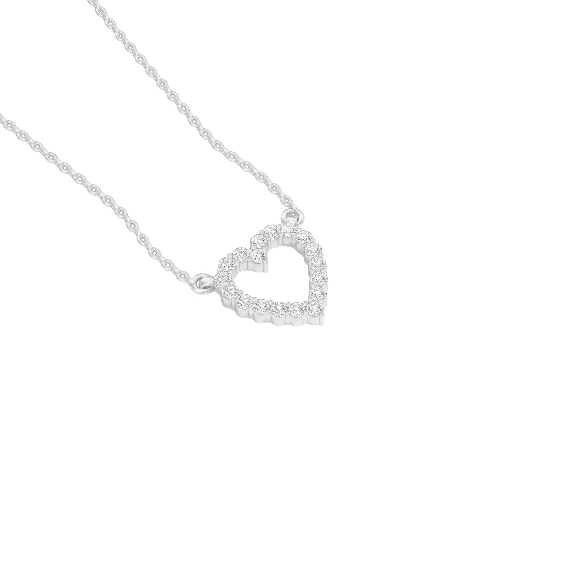 Limelight Heart Diamond Pendant 18 KT / White Gold