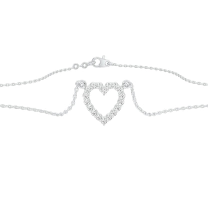 Limelight Heart Diamond Pendant 18 KT / White Gold