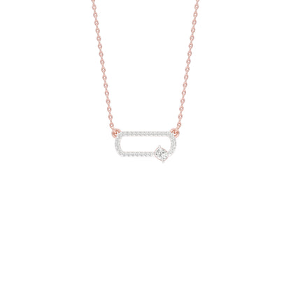 Seamless Link Diamond Pendant 18 KT / Rose Gold
