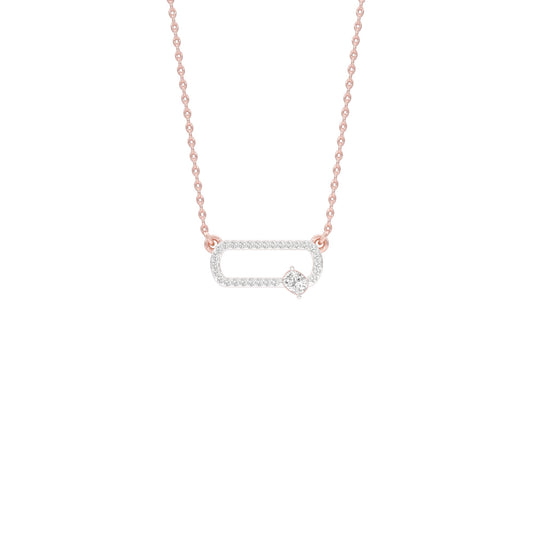 Seamless Link Diamond Pendant 18 KT / Rose Gold