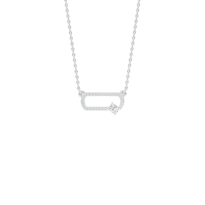 Seamless Link Diamond Pendant 18 KT / White Gold